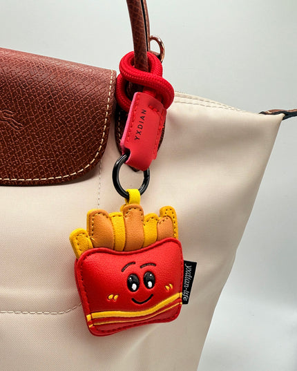 Foodie Face Bag Charms - Fries, Ice Cream, Coffee Cup