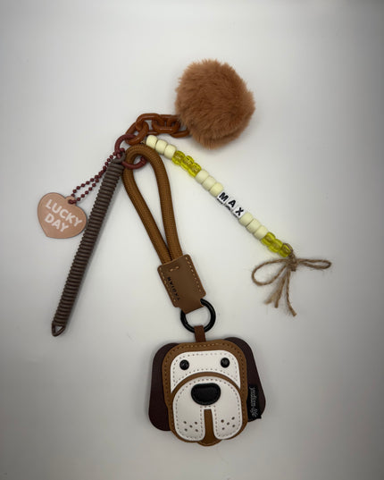 Poodle, Saint Bernard and Curious Black& White Cat Bag Charm Accessories – Choose Your Style !