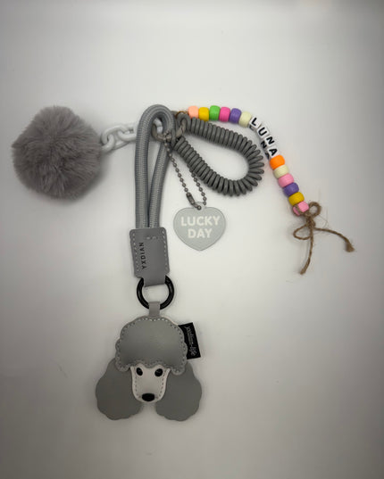 Poodle, Saint Bernard and Curious Black& White Cat Bag Charm Accessories – Choose Your Style !