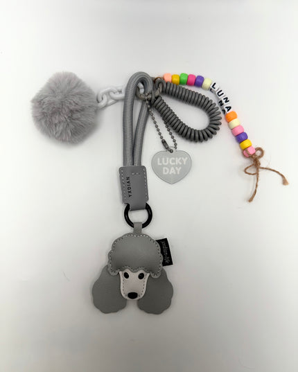 Poodle, Saint Bernard and Curious Black& White Cat Bag Charm Accessories – Choose Your Style !