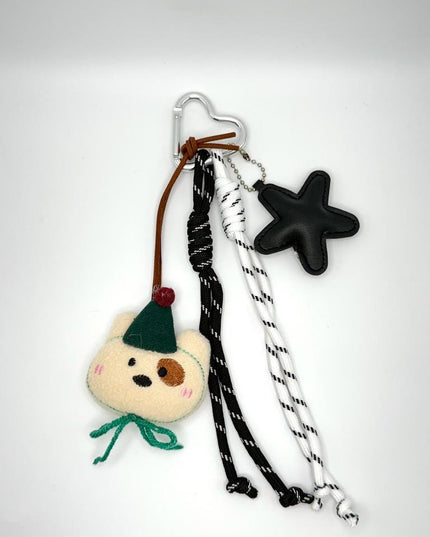 Brown Dog or Cream Dog Plush Bag Charm