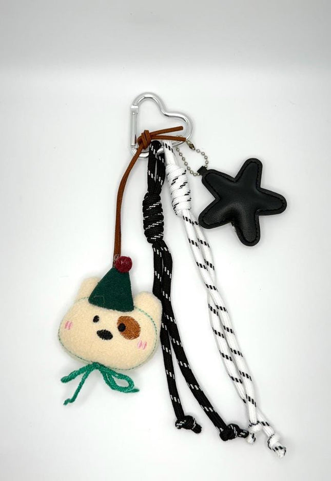 Brown Dog or Cream Dog Plush Bag Charm