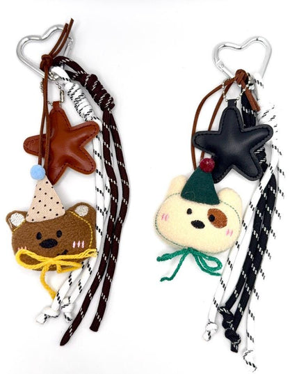 Brown Dog or Cream Dog Plush Bag Charm