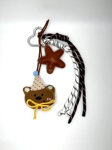 Brown Dog or Cream Dog Plush Bag Charm